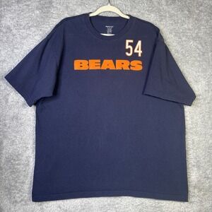 Vintage Reebok Chicago Bears NFL Players Blue T-Shirt Urlacher 54 Men's XL